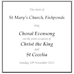 Christ the King & St Cecelia 2013