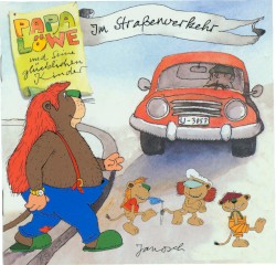 Papa Löwe Und Seine Glücklichen Kinder Im Straßenverkehr