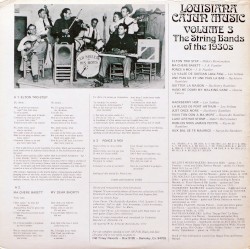 Louisiana Cajun Music Volume 3 : The String Bands Of The 1930s
