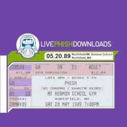 1989-05-20: Mt. Hermon School Gymnasium, Northfield, MA, USA