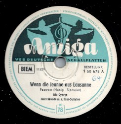 Wenn die Jeanne aus Lausanne / Davon träumen die Mädchen