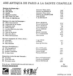 Ars Antiqua de Paris à la Sainte Chapelle