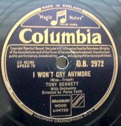 I Won’t Cry Anymore / Blue Velvet