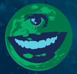 Great Big Happy Green MoonFace
