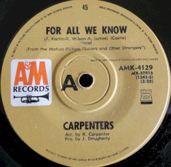 For All We Know / Don't Be Afraid