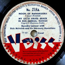 Moon of Manakoora / My Little Grass Shack in Kealakekua, Hawaii / Gulf Coast Blues