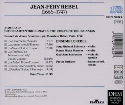 „Tombeau“: Sämtliche Triosonaten, The complete trio sonatas