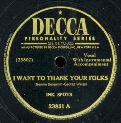 I Want to Thank Your Folks / I Wasn't Meant for Love (And Love Wasn't Meant for Me)