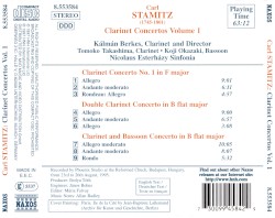 Clarinet Concertos, Volume 1