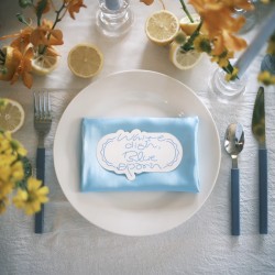 White Dish, Blue Spoon