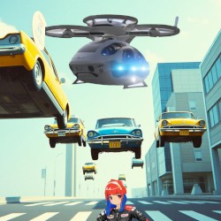 空飛ぶ車