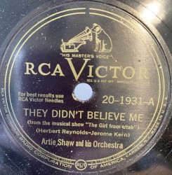 They Didn't Believe Me / Can't Help Lovin' Dat Man