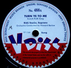 Turn Ye to Me / My Wild Irish Rose / Loch Lomond