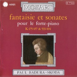 Fantaisie et sonates pour le forte-piano: K 475/457 & 533/494