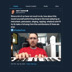 A song made entirely from videos that people sent via Twitter.