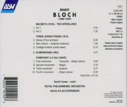 Symphony in E-flat / Macbeth: 2 Interludes / 3 Jewish Poems / In memoriam