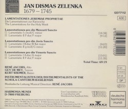 Lamentationes Jeremiae Prophetae: Lamentationen zur Karwoche