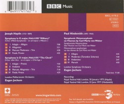 Haydn: Symphony no. 100 "Military" / Symphony no. 101 "The Clock" / Hindemith: Symphonic Metamorphosis on Themes by Carl Maria von Weber