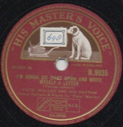 I'm Gonna Sit Right Down and Write Myself a Letter / Everybody Loves My Baby (But My Baby Don't Love Nobody but Me)