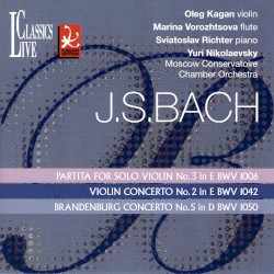 Partita For Solo Violin No. 3 In E BWV 1006 / Violin Concerto No. 2 In E BWV 1042 / Brandenburg Concerto No. 5 In D BWV 1050