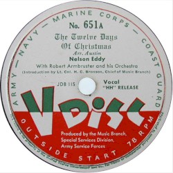 The Twelve Days of Christmas / God Rest Ye, Merry Gentlemen / Gathering Clouds / Silent Night / Hallelujah chorus