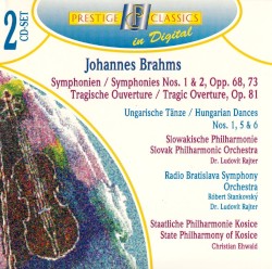 Symphony Nos. 1 & 2, opp. 68, 73 / Tragic Overture, op. 81 / Hungarian Dances nos. 1, 5 & 6