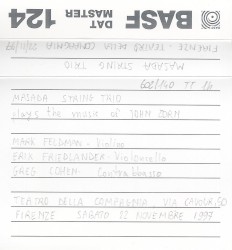 1997-11-22: Teatro della Compagnia, Firenze, Italy