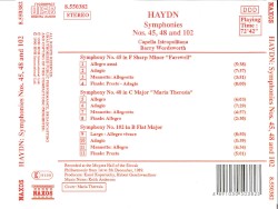 Symphonies: No. 45 "Farewell" / No. 48 "Maria Theresia" / No. 102