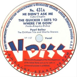 He Didn’t Ask Me / The Quicker I Gets to Where I’m Goin’ / Cancel the Flowers / The Train Song