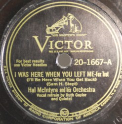 I Was Here When You Left Me / Swanee River