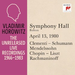 Vladimir Horowitz in Recital at Symphony Hall Boston April 13 1980