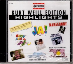 Kurt Weill Edition Highlights