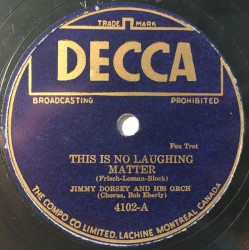 This Is No Laughing Matter / I Said No