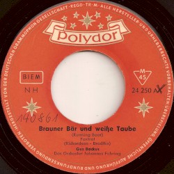 Brauner Bär und weiße Taube