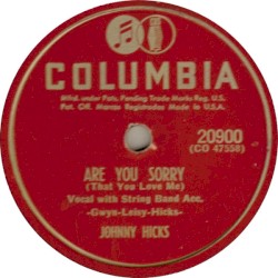 Are You Sorry (That You Love Me) / Rainy Night Blues