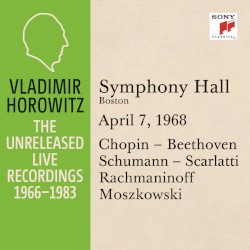 Vladimir Horowitz in Recital at Symphony Hall Boston April 7 1968